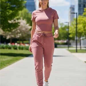 HALARA Dusty Rose Jogger Pants